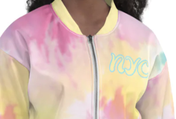 MYNY-Hub-NYC-Pink-Tie-Dye-Bomber-Jacket-front-detail