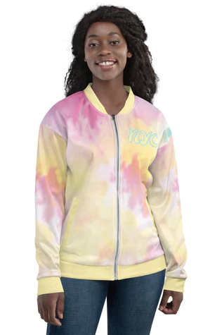 MYNY-Hub-NYC-Pink-Tie-Dye-Bomber-Jacket-front