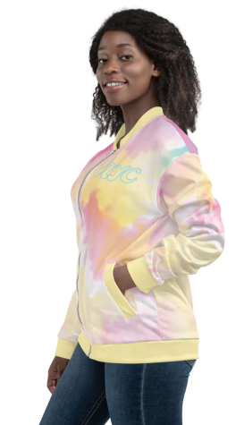 MYNY-Hub-NYC-Pink-Tie-Dye-Bomber-Jacket-left-side