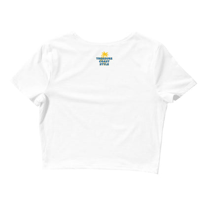 TC Style Retro Vibes Women’s Crop Tee white back with logo