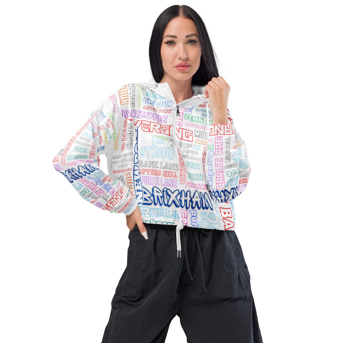 BRIXHAM BM Streets Women’s cropped windbreaker front