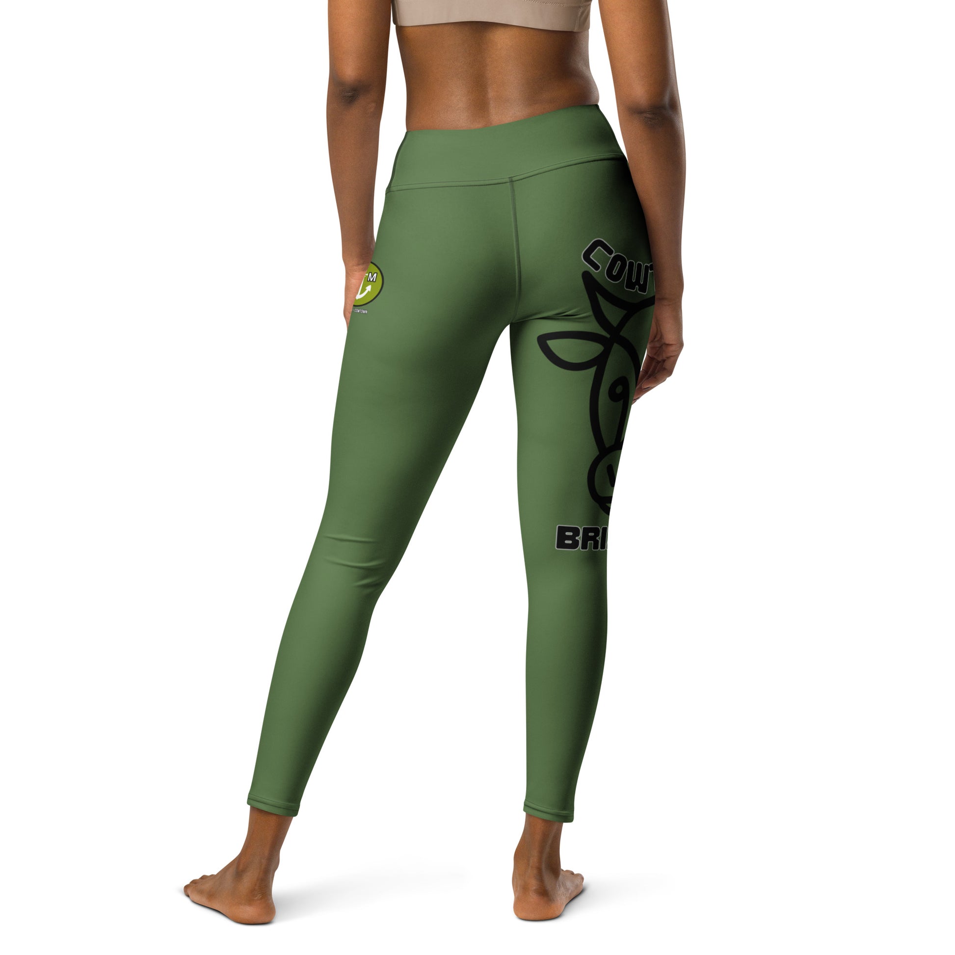 BRIXHAM BM Cowtown Yoga Leggings green back