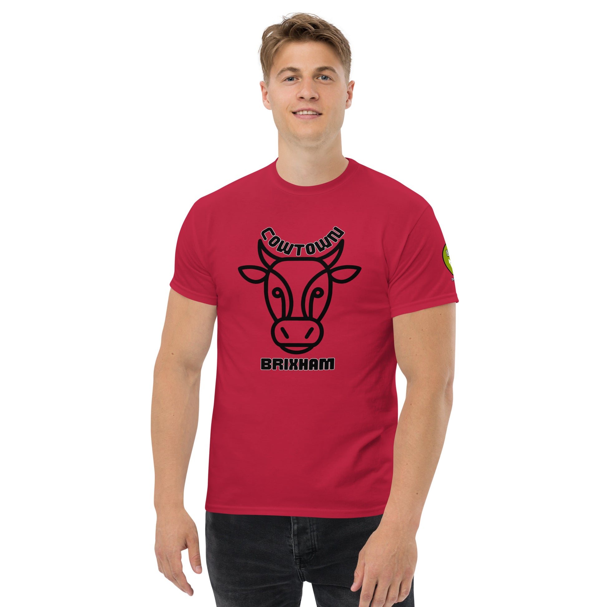 BRIXHAM BM Cowtown Men's classic tee front cardinal