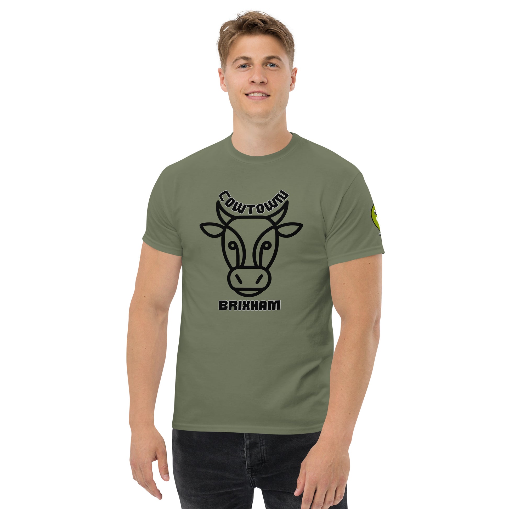 BRIXHAM BM Cowtown Men's classic tee front military green