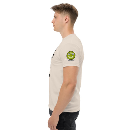 BRIXHAM BM Cowtown Men's classic tee left with logo natural