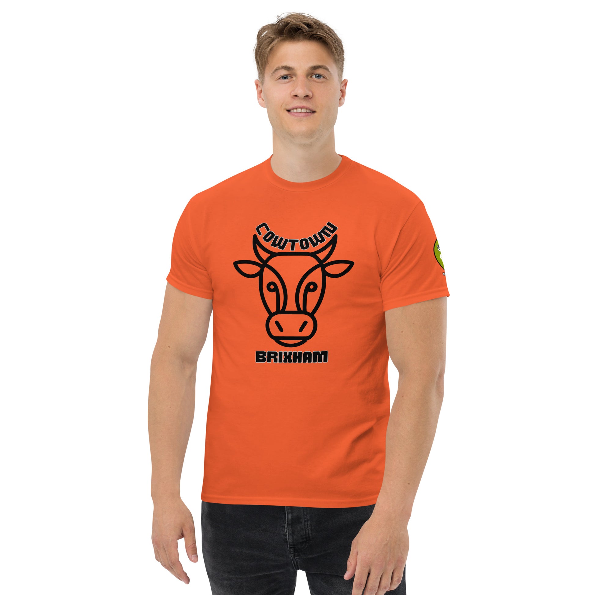 BRIXHAM BM Cowtown Men's classic tee front orange