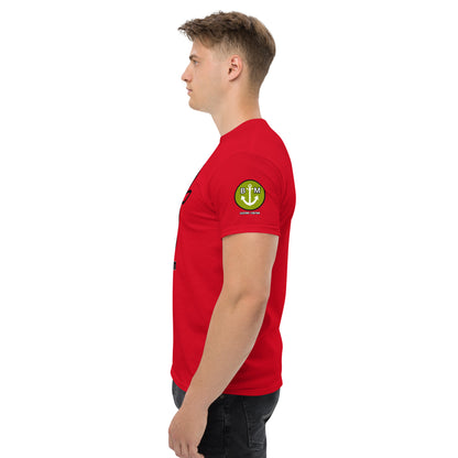 BRIXHAM BM Cowtown Men's classic tee left with logo red