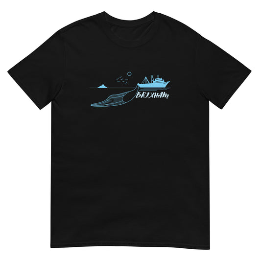 BRIXHAM BM Trawler Short-Sleeve Unisex T-Shirt front black
