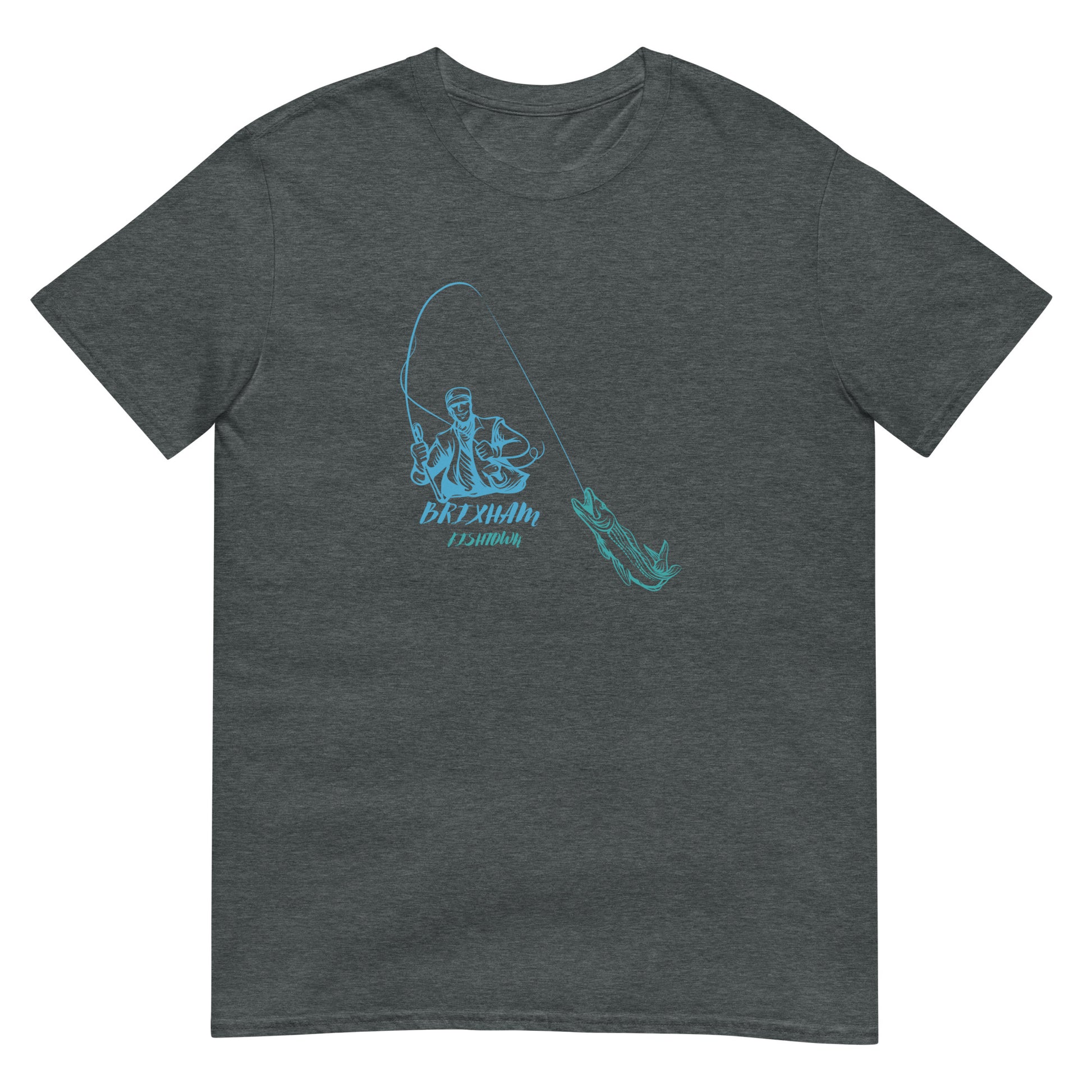 BRIXHAM BM Angler Short-Sleeve Unisex T-Shirt dark heather front