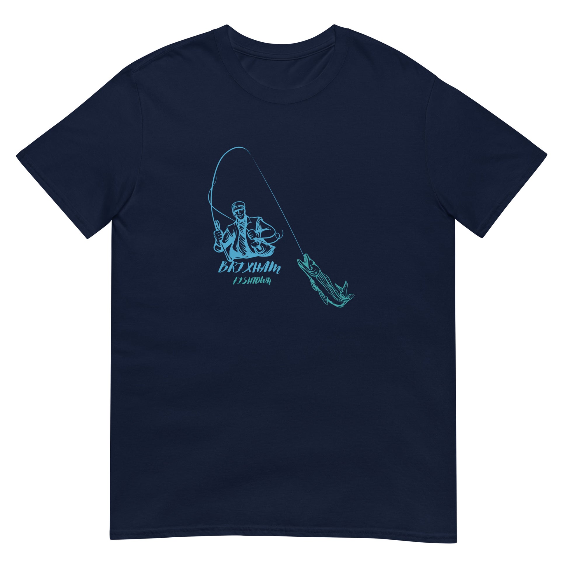 BRIXHAM BM Angler Short-Sleeve Unisex T-Shirt front navy