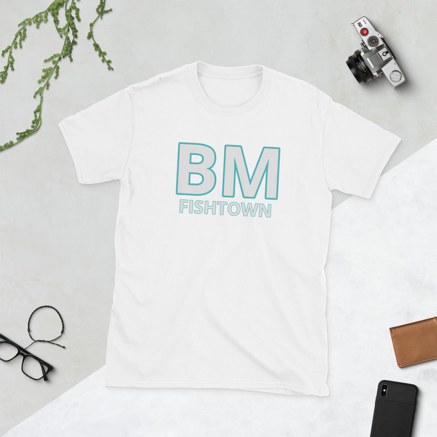 BRIXHAM BM Short-Sleeve Unisex T-Shirt front white