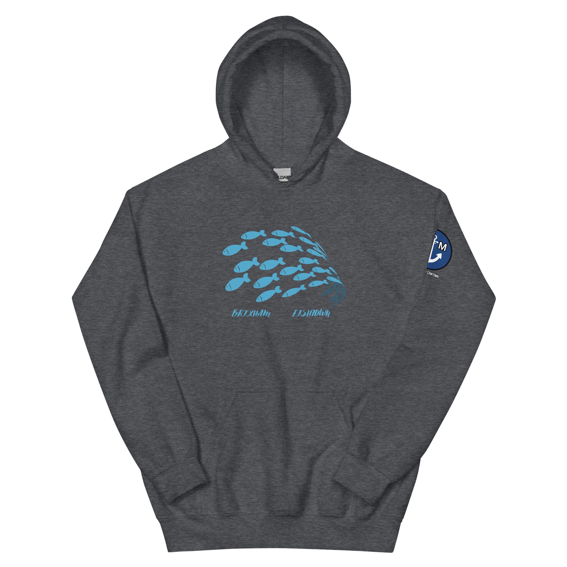 BRIXHAM BM Shoal Unisex Hoodie front heather