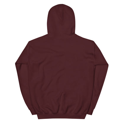 BRIXHAM BM Lighthouse Unisex Hoodie back maroon