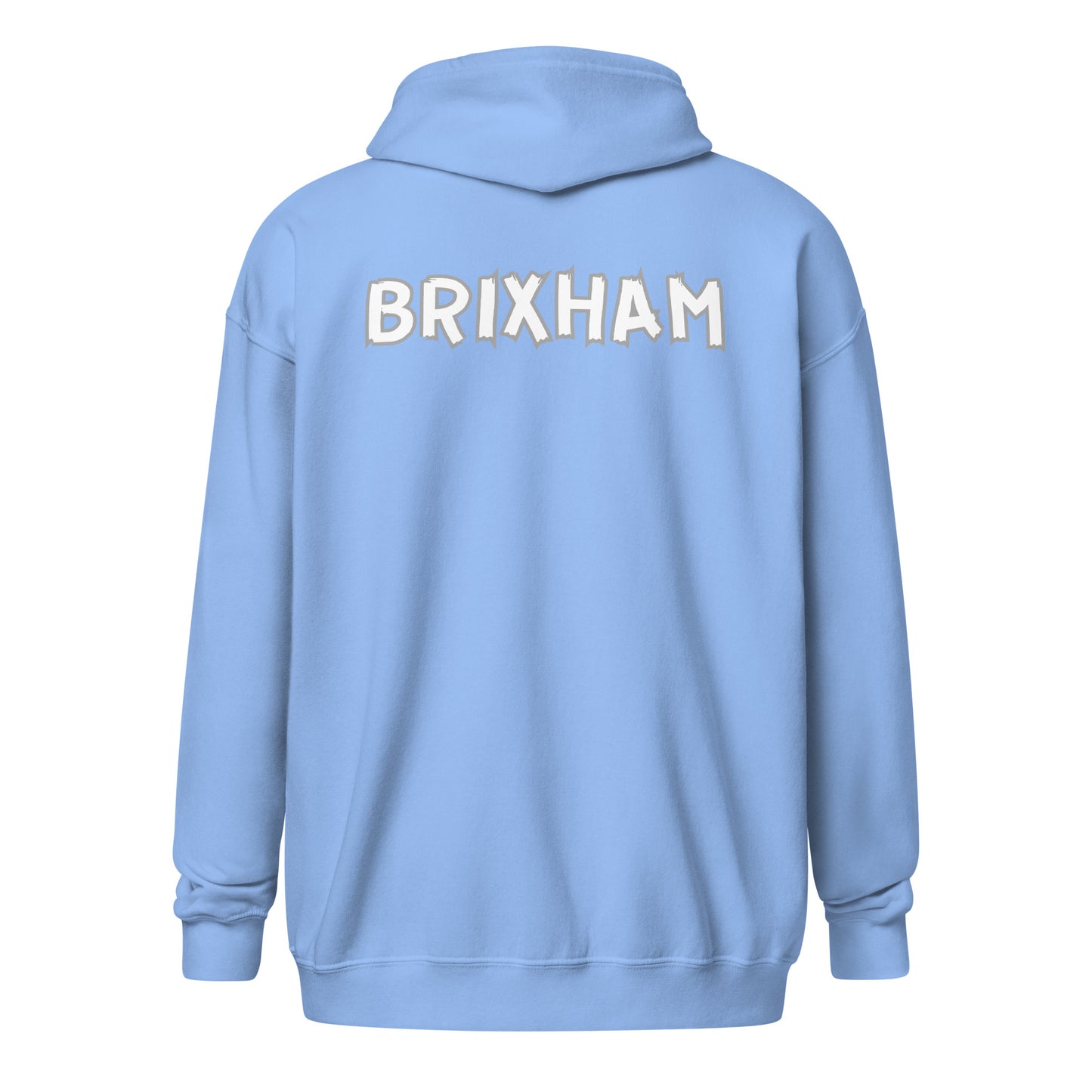 BRIXHAM BM BACK GREY Unisex heavy blend zip hoodie