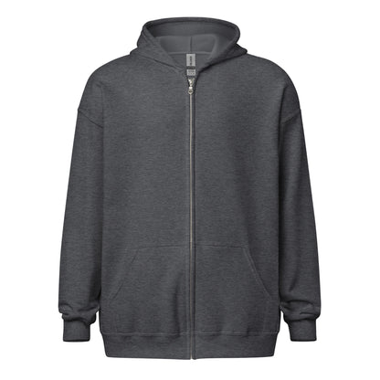 BRIXHAM BM BACK GREY Unisex heavy blend zip hoodie