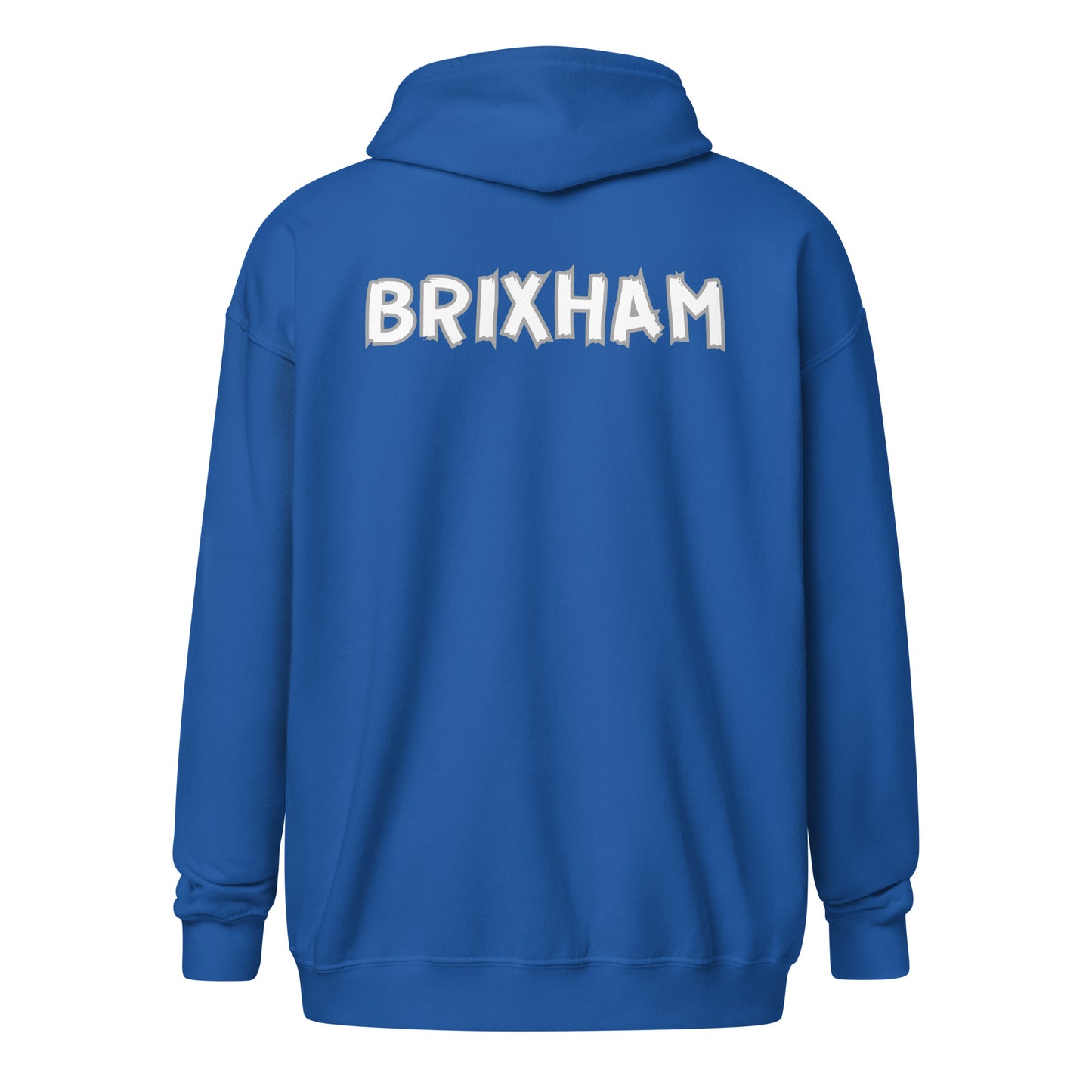 BRIXHAM BM BACK GREY Unisex heavy blend zip hoodie