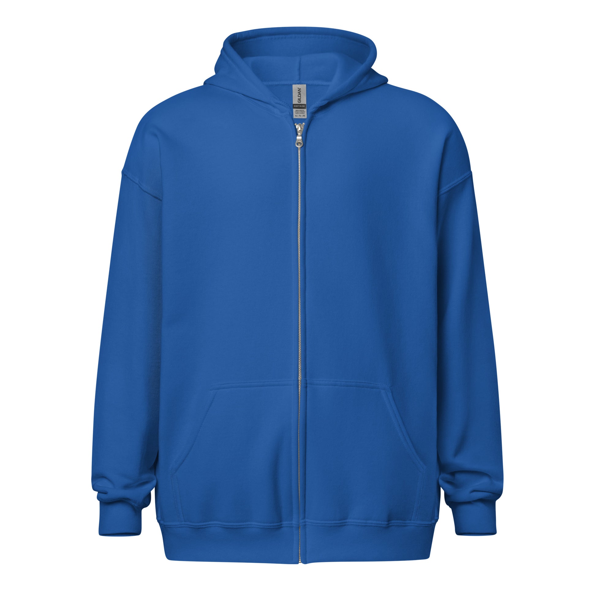    unisex heavy blend zip hoodie royal  blue front