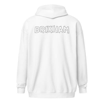 BRIXHAM BM BACK GREY Unisex heavy blend zip hoodie