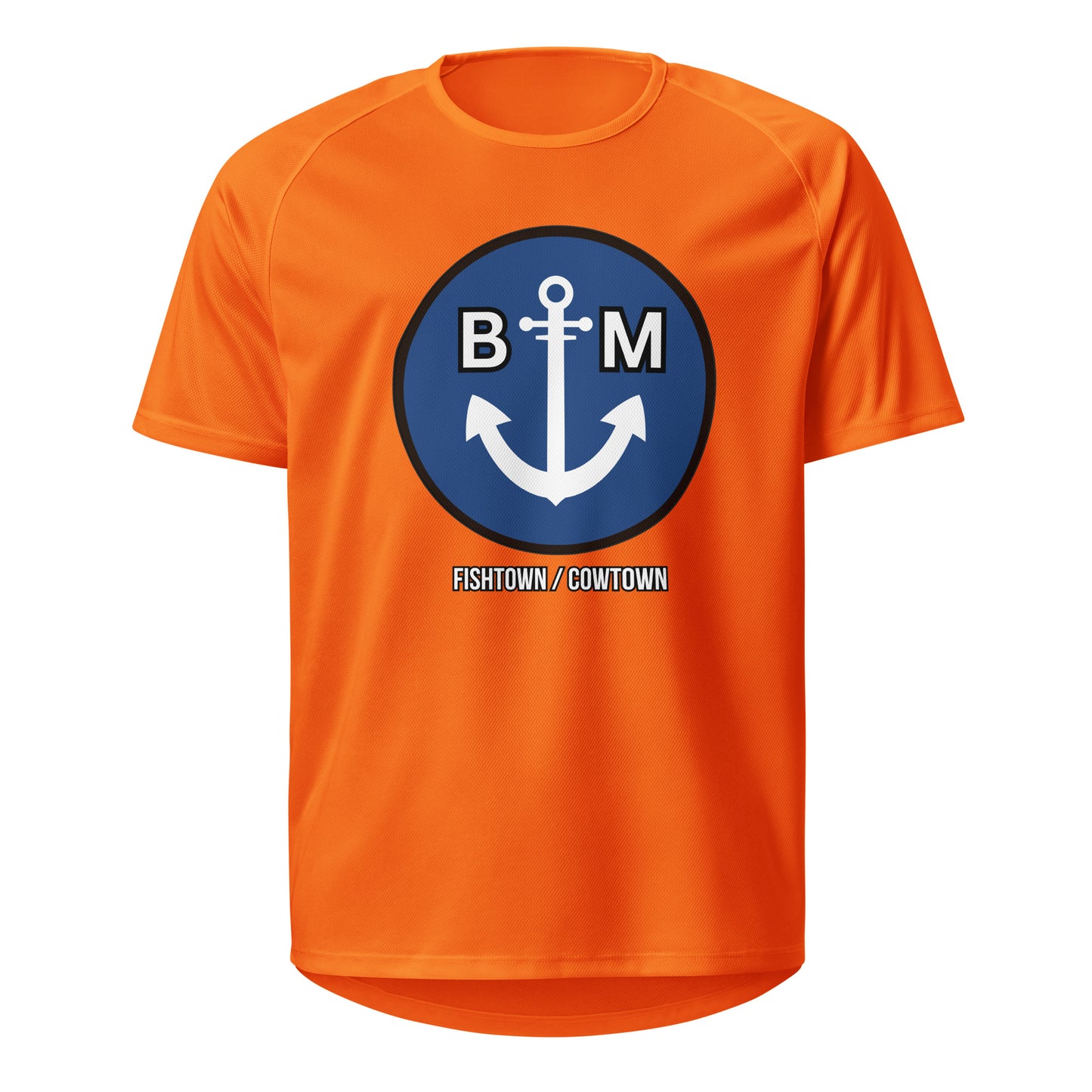 BRIXHAM BM Unisex sports jersey orange front