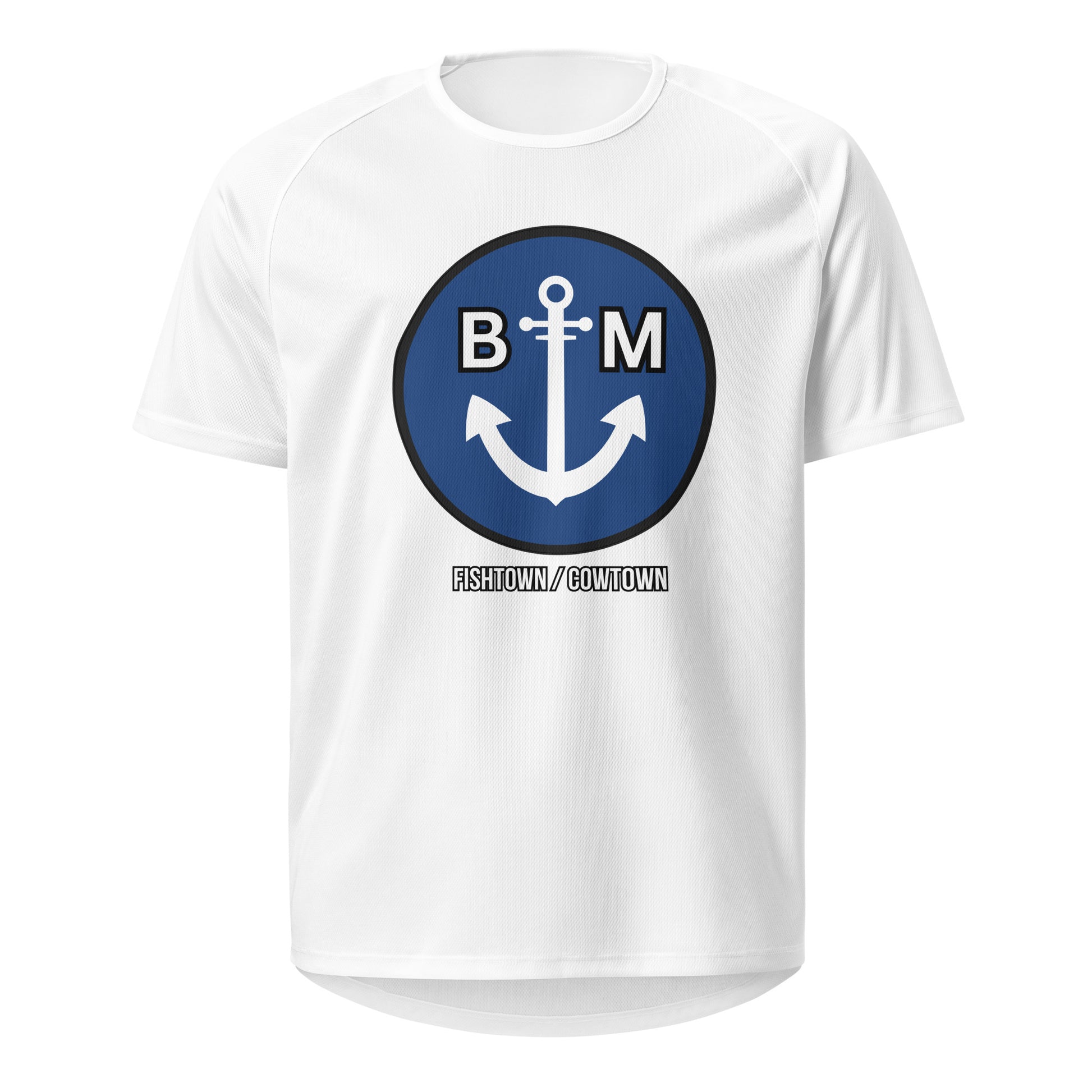 BRIXHAM BM Unisex sports jersey white front