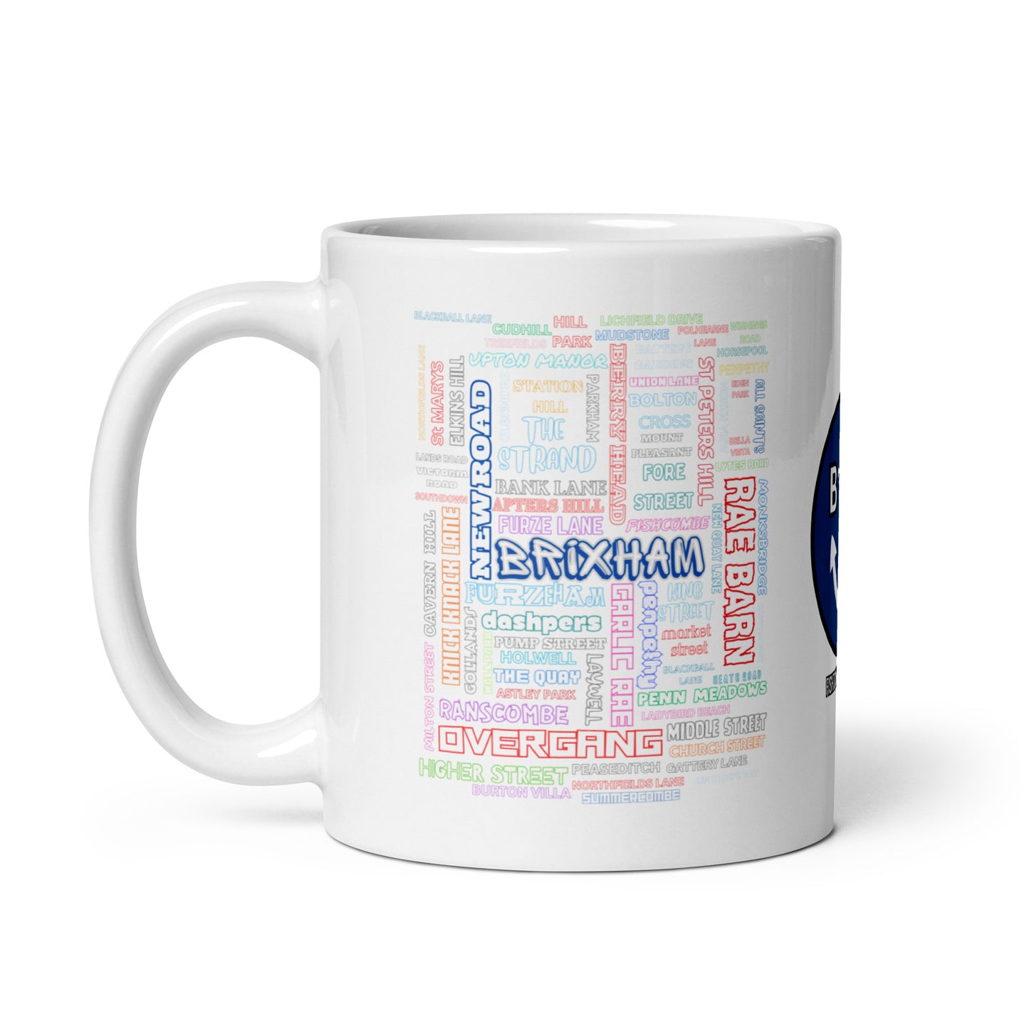 BRIXHAM BM  Streets White glossy mug