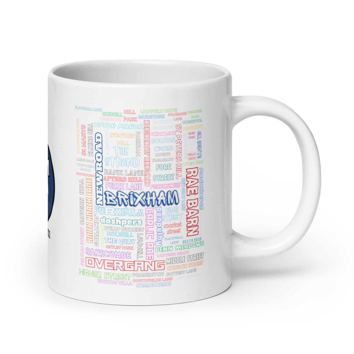 BRIXHAM BM  Streets White glossy mug