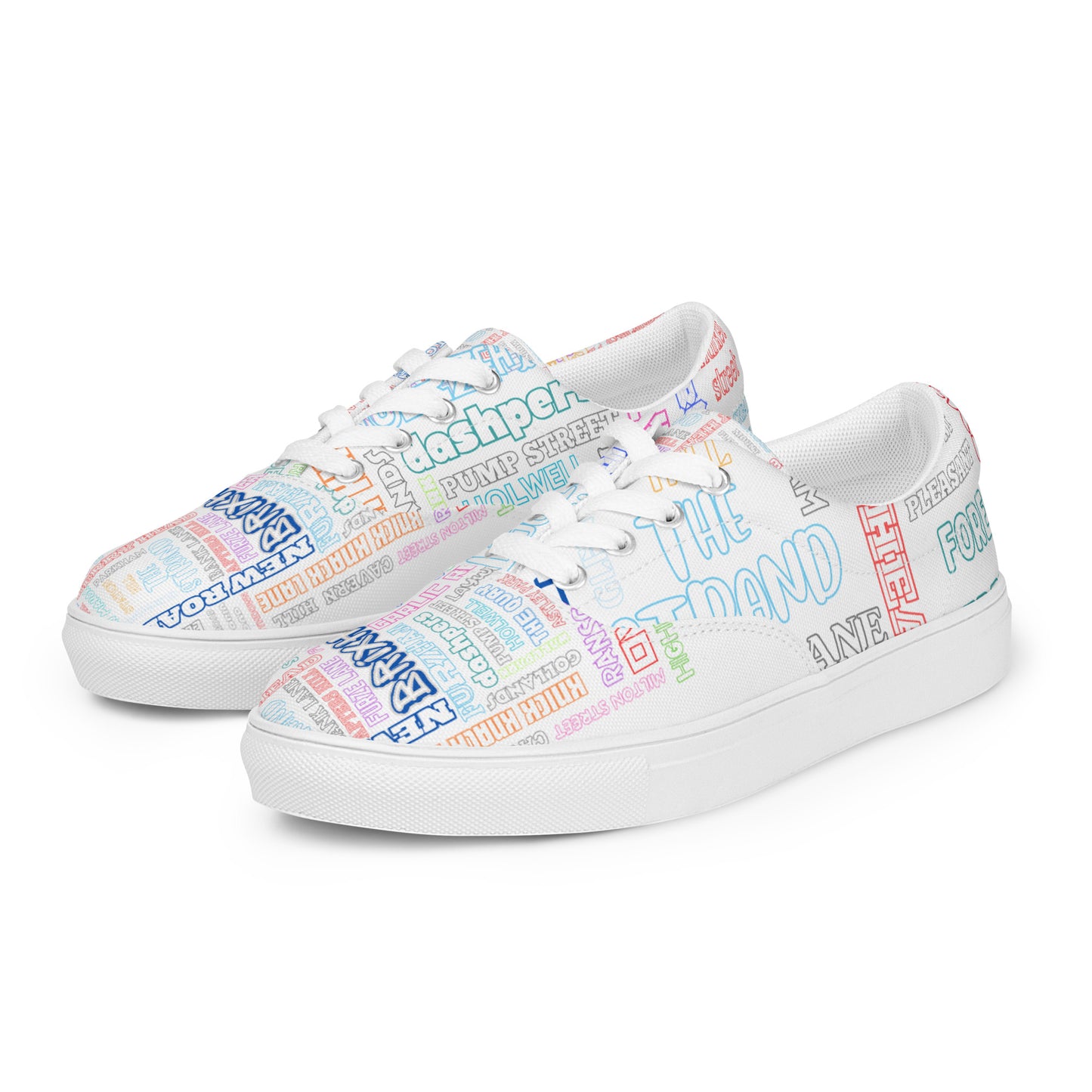 BRIXHAM BM Streets Women’s lace-up canvas shoes left view