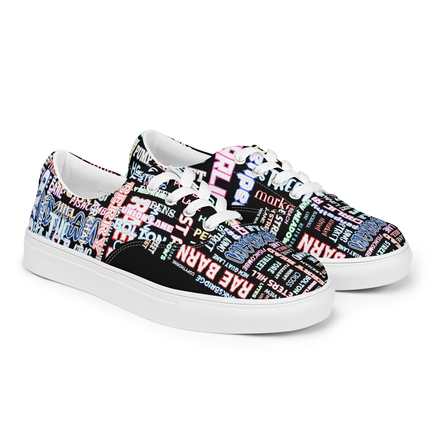 BRIXHAM BM Streets Women’s lace-up canvas shoes right 