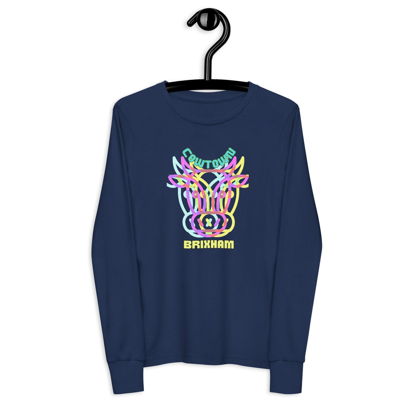 BRIXHAM BM Cowtown Youth long sleeve tee navy front