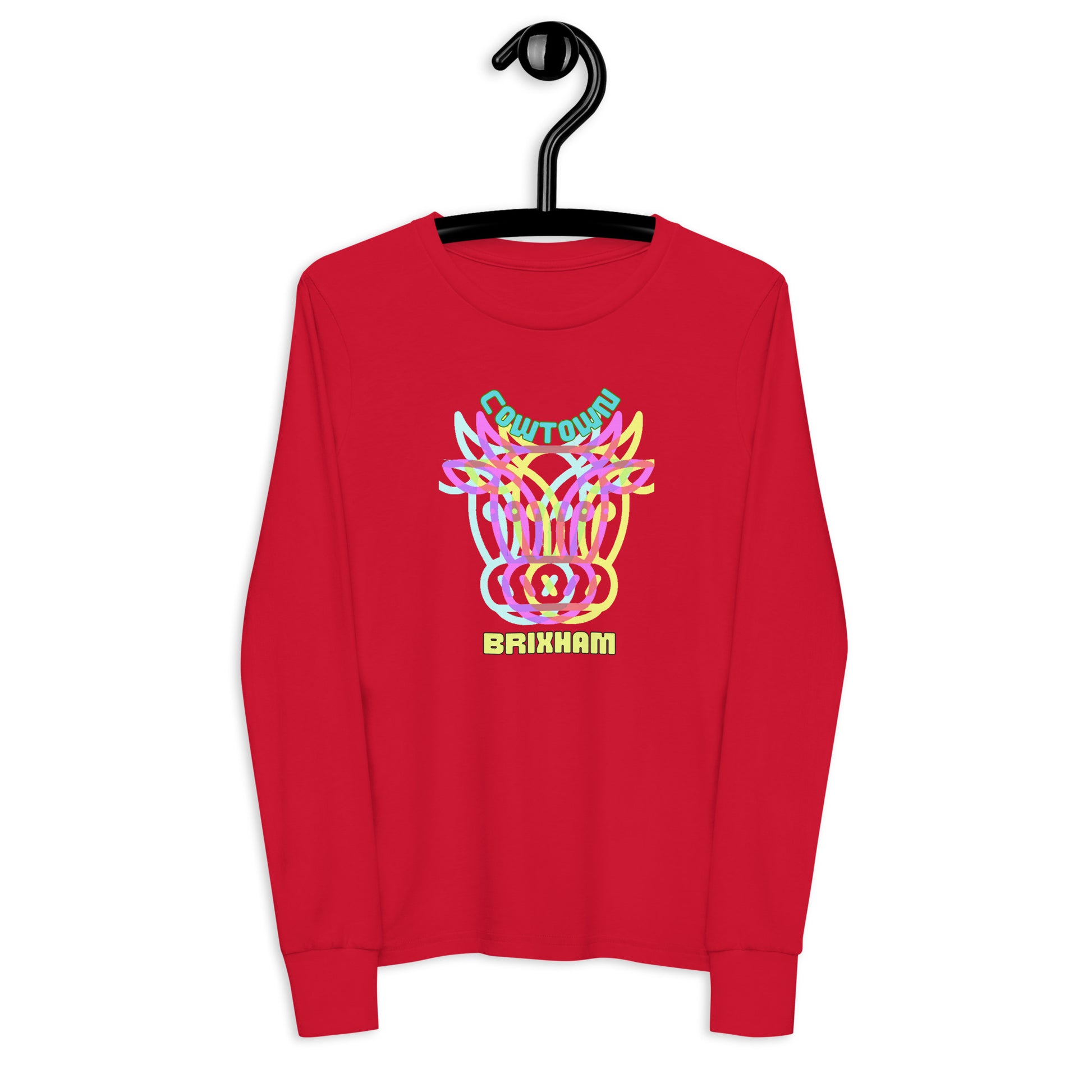 BRIXHAM BM Cowtown Youth long sleeve tee red front