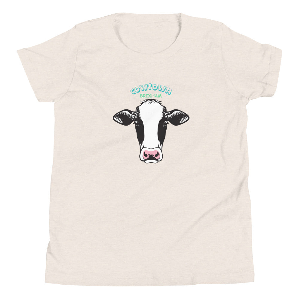 BRIXHAM BM Cowtown Youth Short Sleeve T-Shirt front heather dust