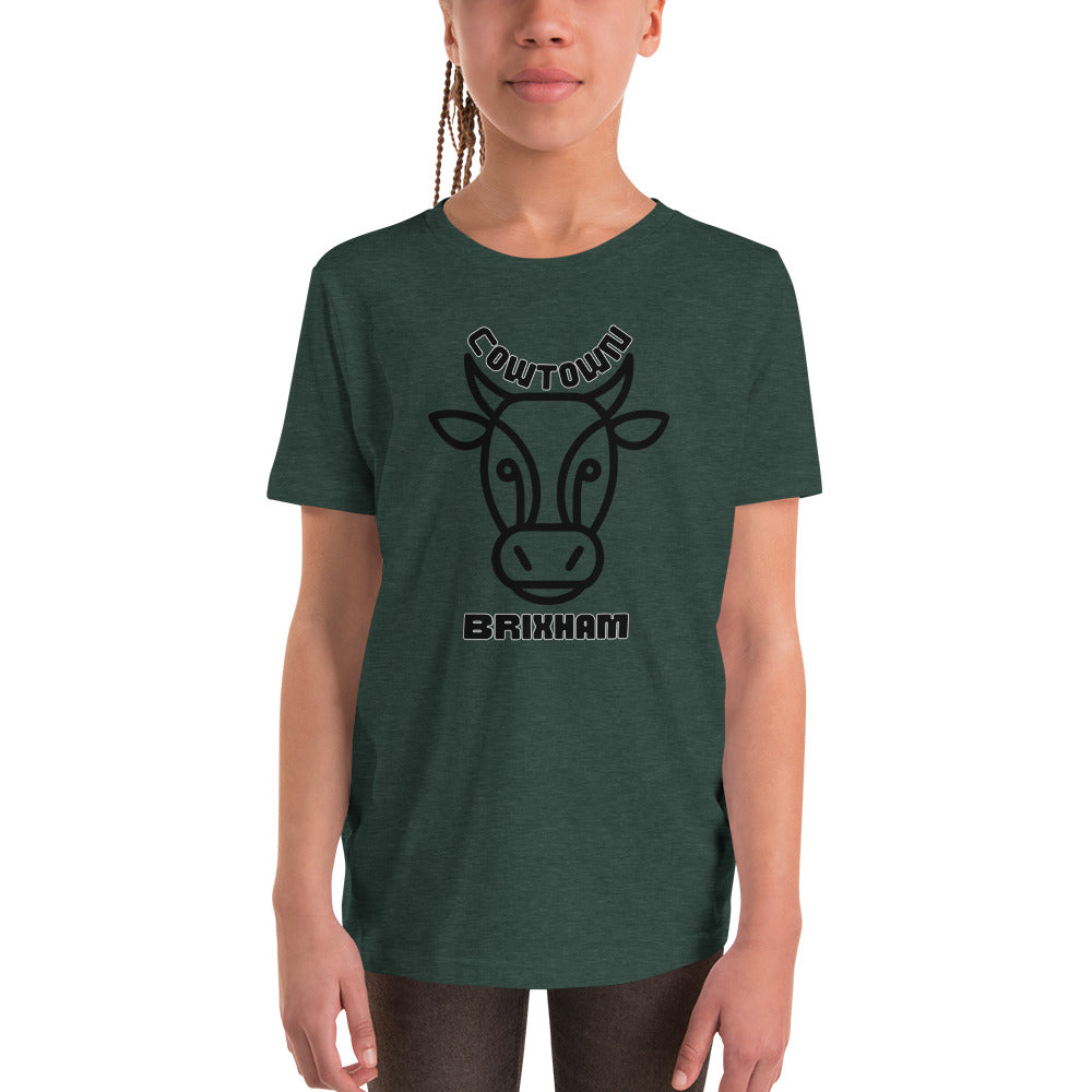 BRIXHAM BM Cowtown Youth Short Sleeve T-Shirt front green