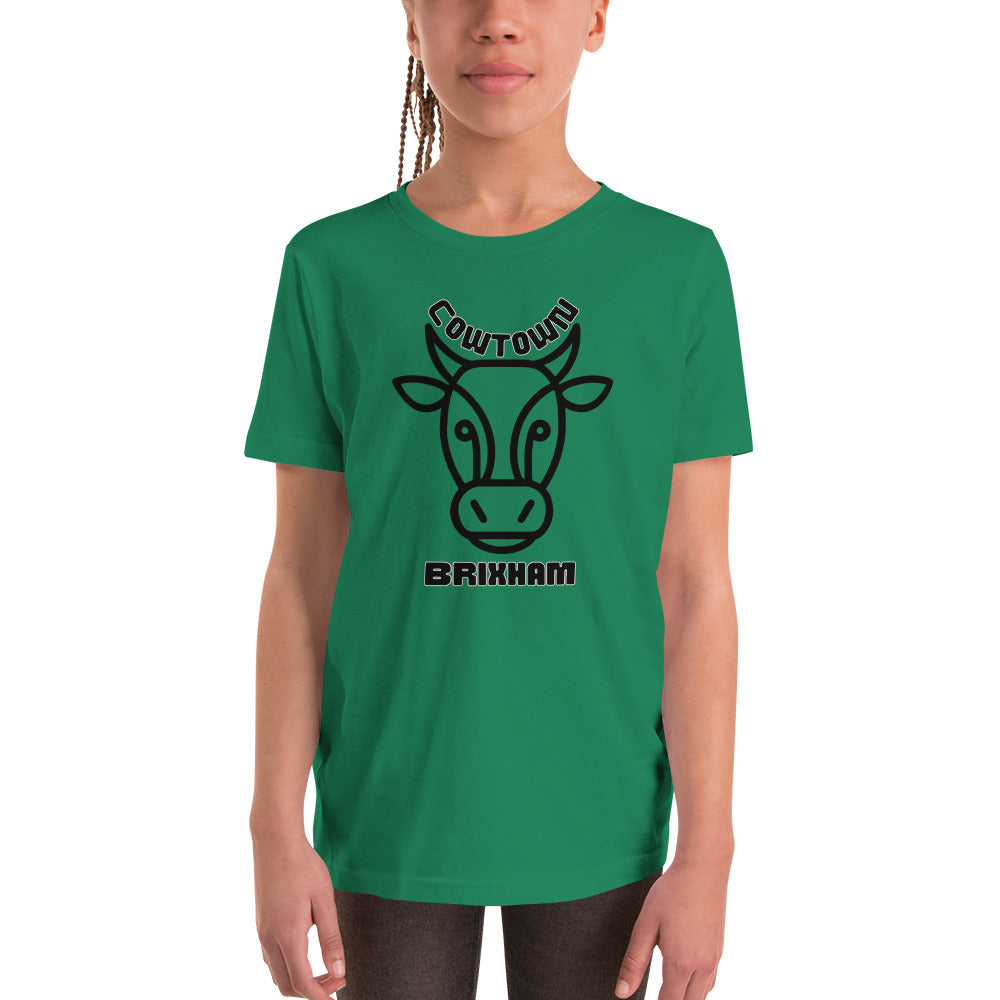 BRIXHAM BM Cowtown Youth Short Sleeve T-Shirt front kelly green