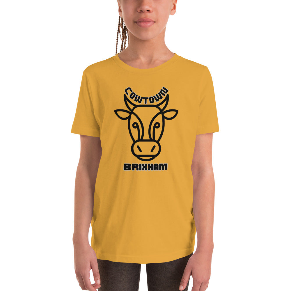 BRIXHAM BM Cowtown Youth Short Sleeve T-Shirt front mustard