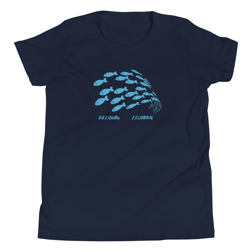 BRIXHAM BM Shoal Youth Short Sleeve T-Shirt front navy