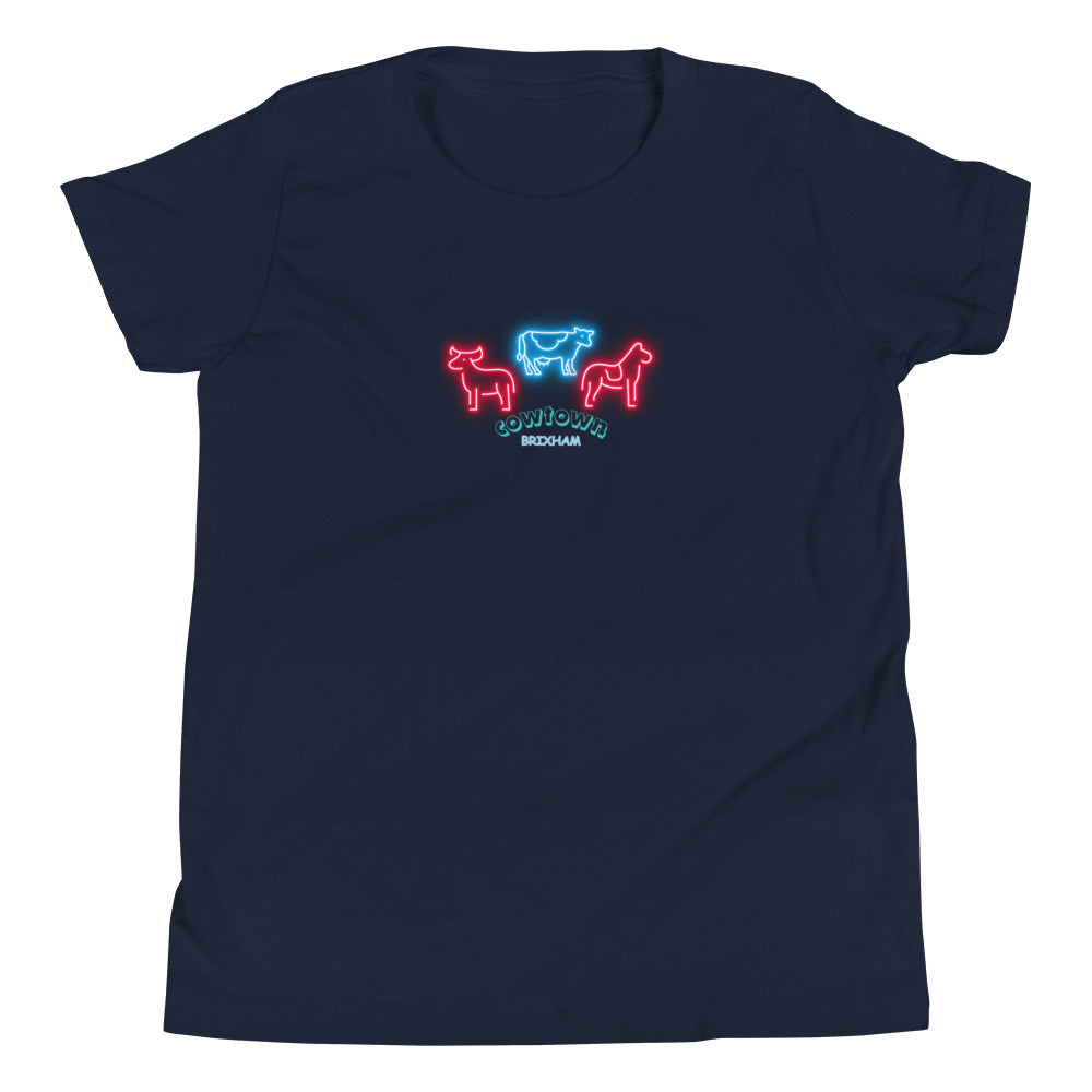 BRIXHAM BM Cowtown Youth Short Sleeve T-Shirt front navy