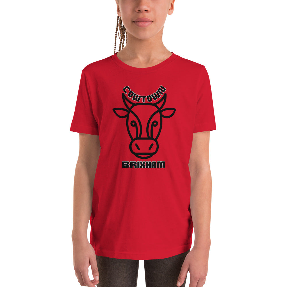 BRIXHAM BM Cowtown Youth Short Sleeve T-Shirt front red