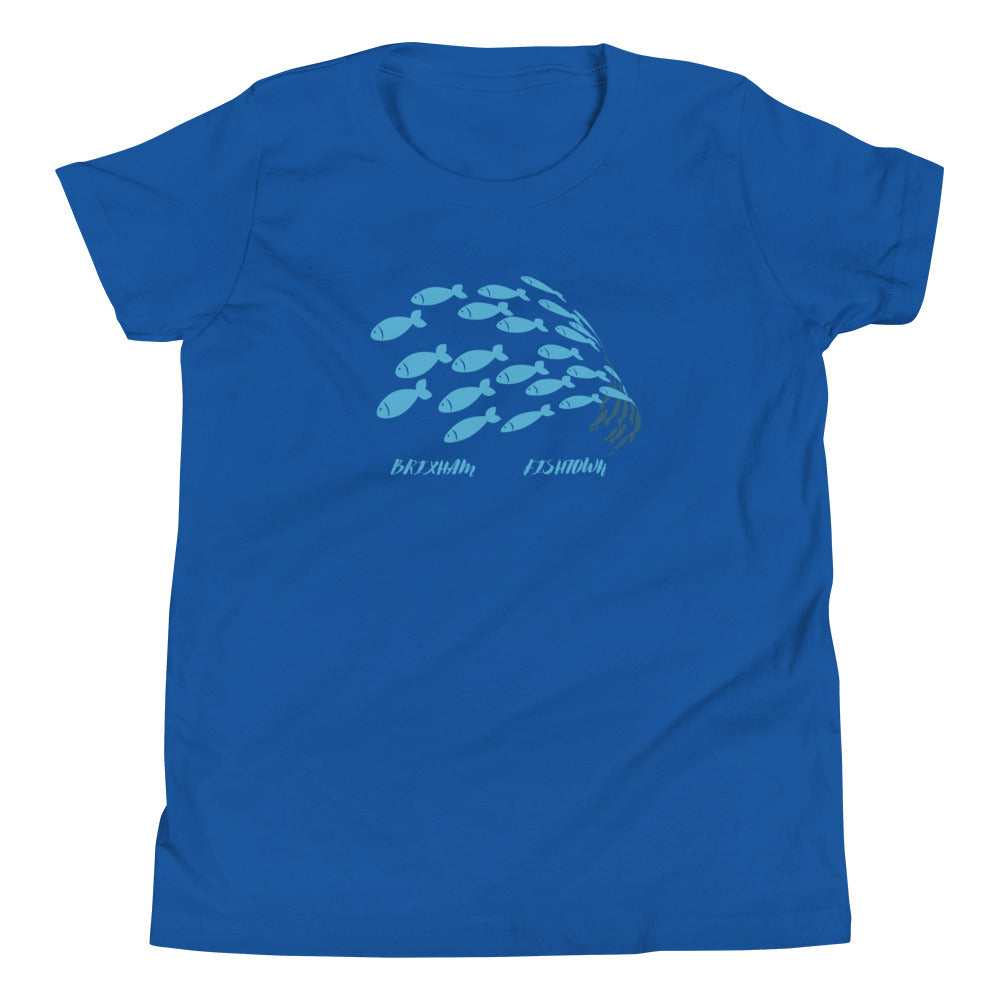 BRIXHAM BM Shoal Youth Short Sleeve T-Shirt front royal blue