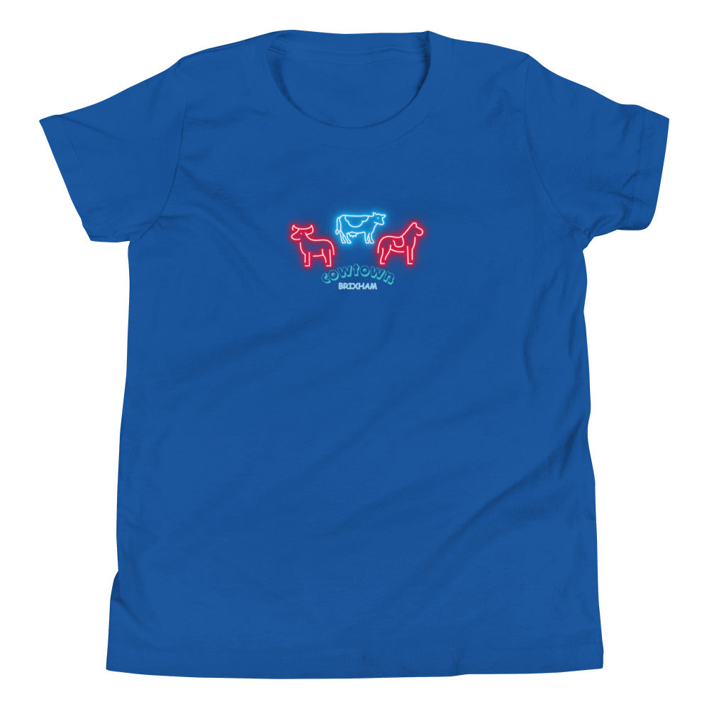 BRIXHAM BM Cowtown Youth Short Sleeve T-Shirt front royal blue