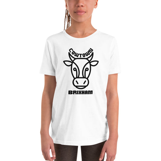 BRIXHAM BM Cowtown Youth Short Sleeve T-Shirt front white