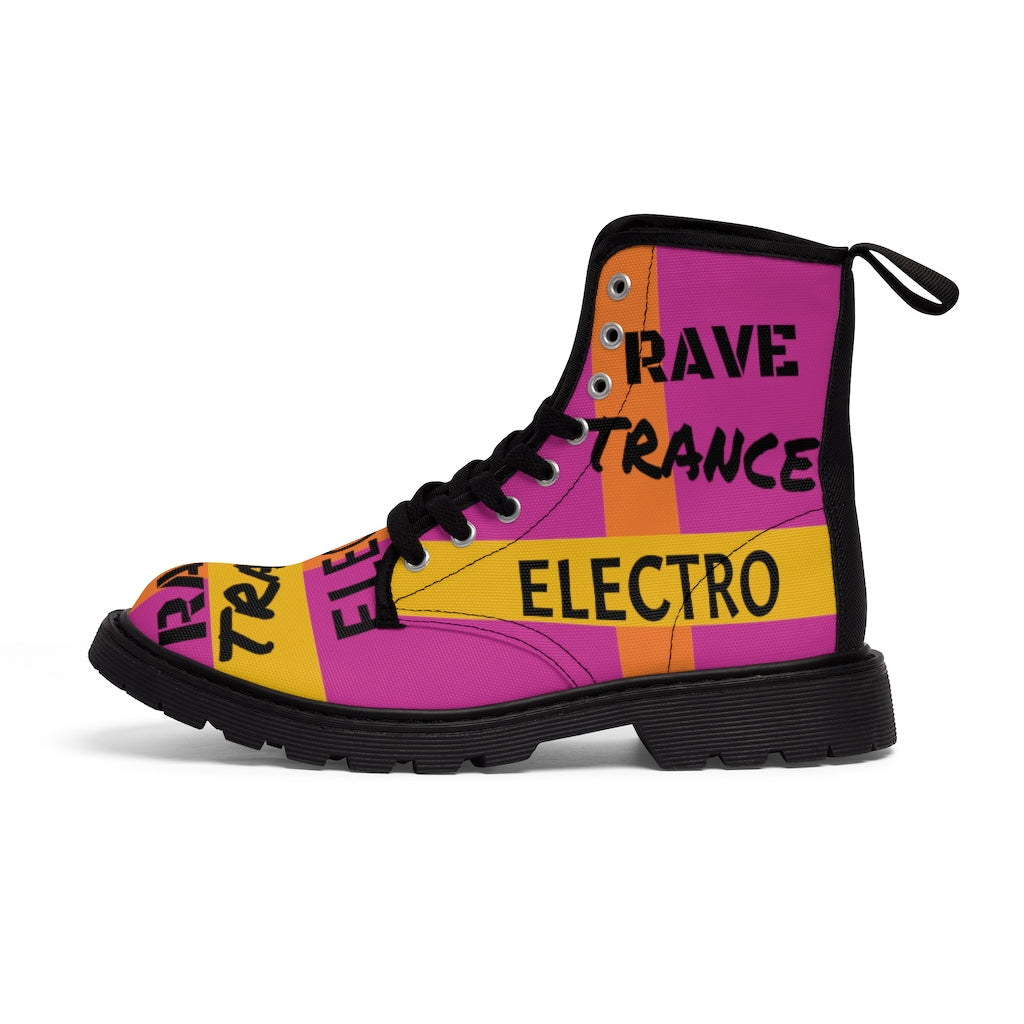 MYNY HUB " NYC Rave Trance Electro" unisex Canvas Boots