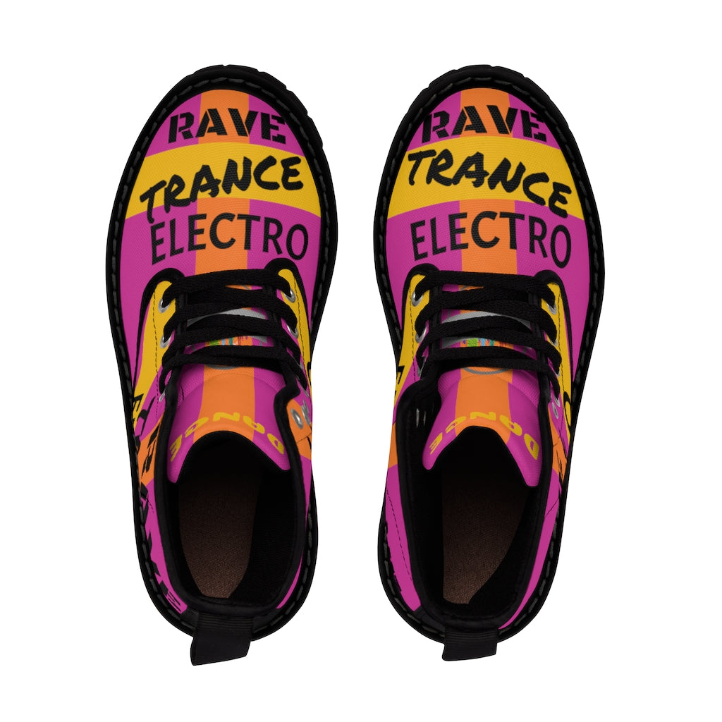 MYNY HUB " NYC Rave Trance Electro" unisex Canvas Boots top