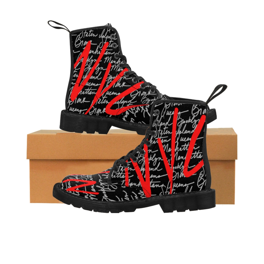 MYNY Hub "NYC" Unisex Canvas Boots