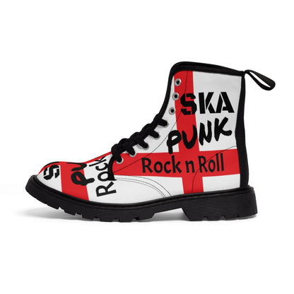 MYNY HUB " Ska Punk Rock n Roll" Unisex Canvas Boots left outside