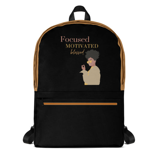 MYNY Hub "Focused Motivated Blessed" Backpack