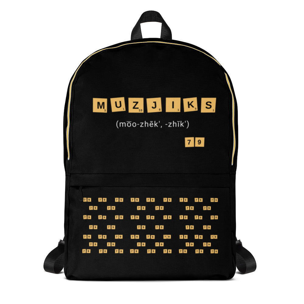 Word Nurd "Muzjiks 79" Backpack front 