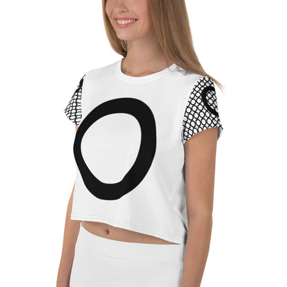 Athletic Authority "Circles Black" Crop T shirt