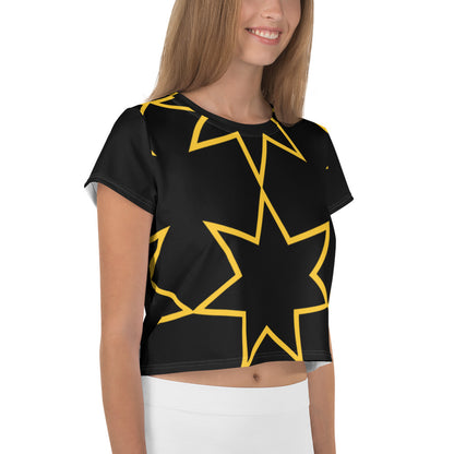 Athletic Authority "Star Burst Black" Crop Tee