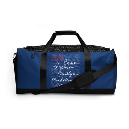 Athletic Authority  "NYC 5 Boroughs" Duffle bag side with strap