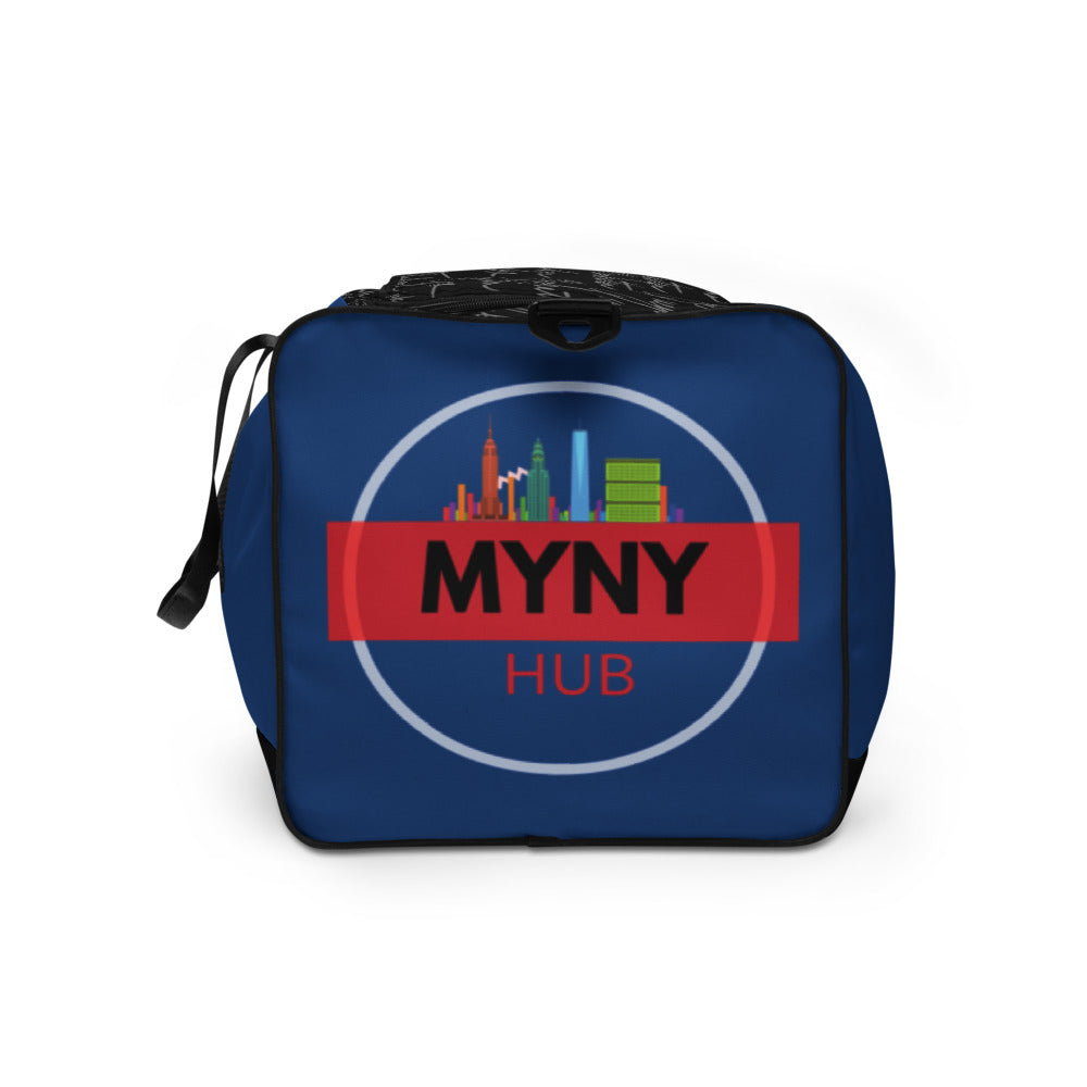 Athletic Authority  "NYC 5 Boroughs" Duffle bag end with logo